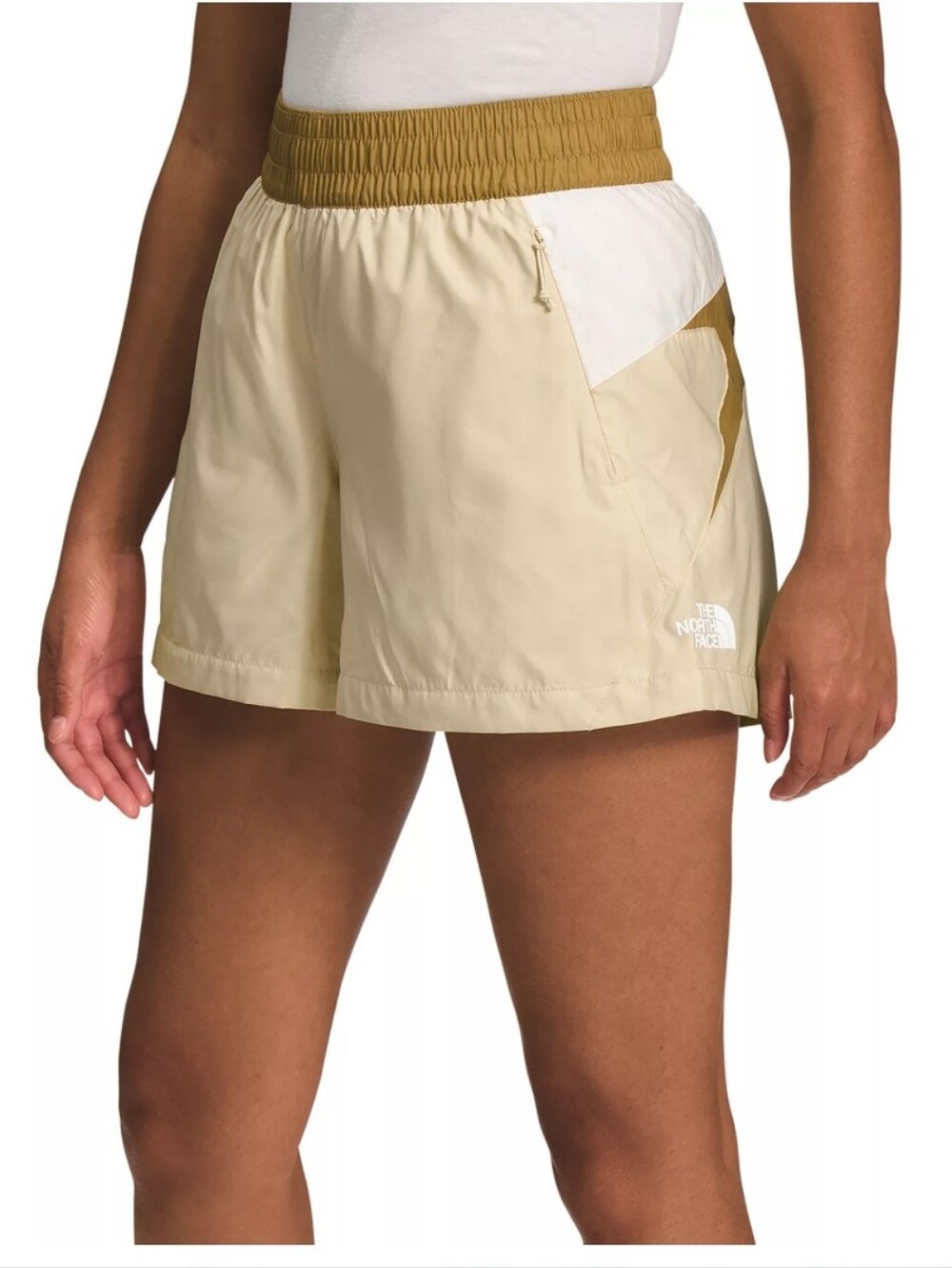 Women's Beige High Waist Shorts by The North Face